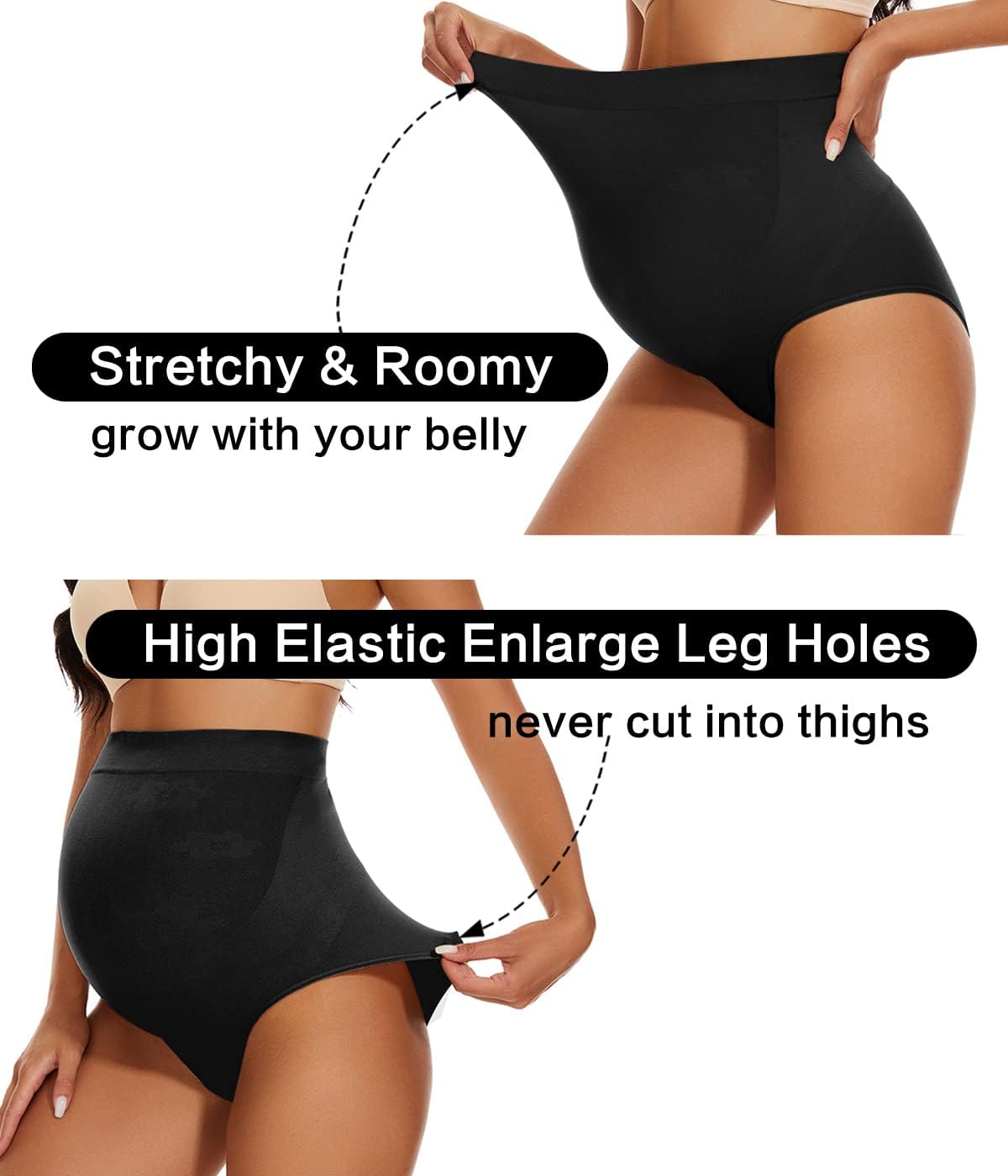 Seamless Maternity Shapewear, Belly Support Panties for Dresses and Pants, High Waisted Pregnancy Underwear, S-XXXL - Image 4