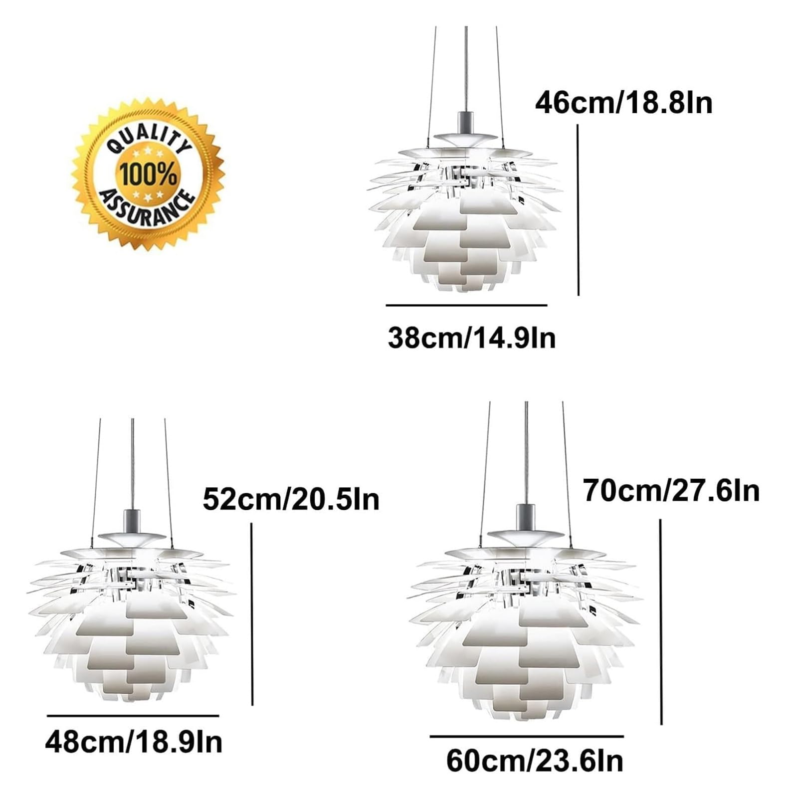Żyrandole sufitowe Żyrandole Duża lampa wisząca Kula z szyszkami sosnowymi Klosz składa się z 72 zestawów liści Lampa wisząca sufitowa Oprawa świetlna z regulowanym łańcuchem wiszą