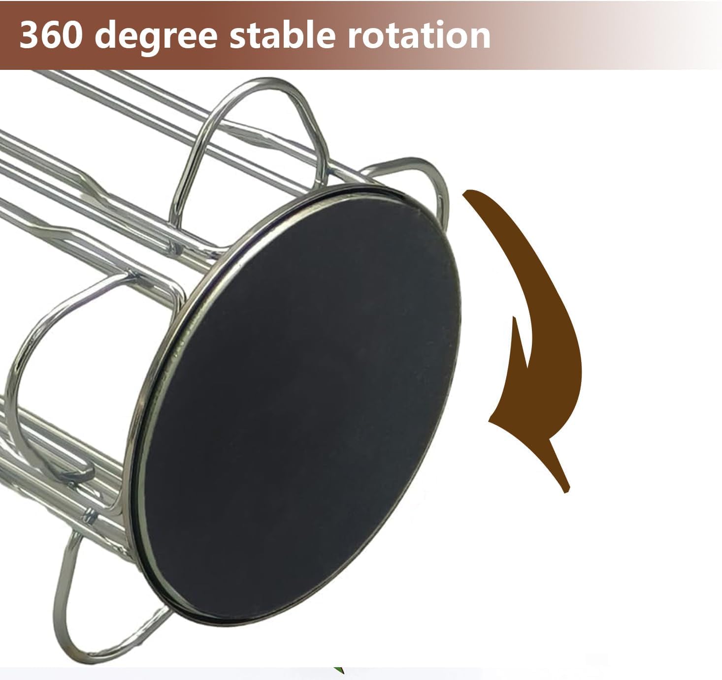 Kapselhalter für Nespresso Vertuo Kapseln, Kaffee Kapsel Ständer Drehbare Pod Rack hält Nespresso Vertuoline Kapseln (35 Pods), Silber