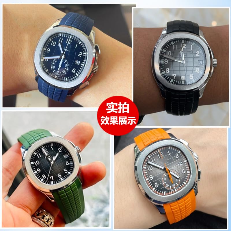 Bracelets de montre 21mm de remplacement en silicone pour modèles 5167a 5164a