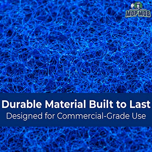 Medium Duty Xl Blue Scouring Pad 5 Pack. 10 X 4.5In Large Multipurpose Nylon Scrubbing Sponges. Clean Kitchens, Bathrooms, Counters And Floors To Erase Grime And Make Surfaces Sparkle #TOP5