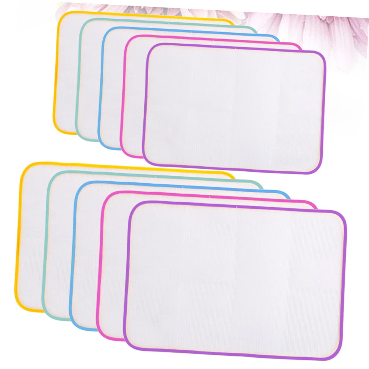 GRIRIW Clothes Ironing Mat 10pcs Ironing Board Cover Heat Resistant Mesh Pad for Quilters Random Color