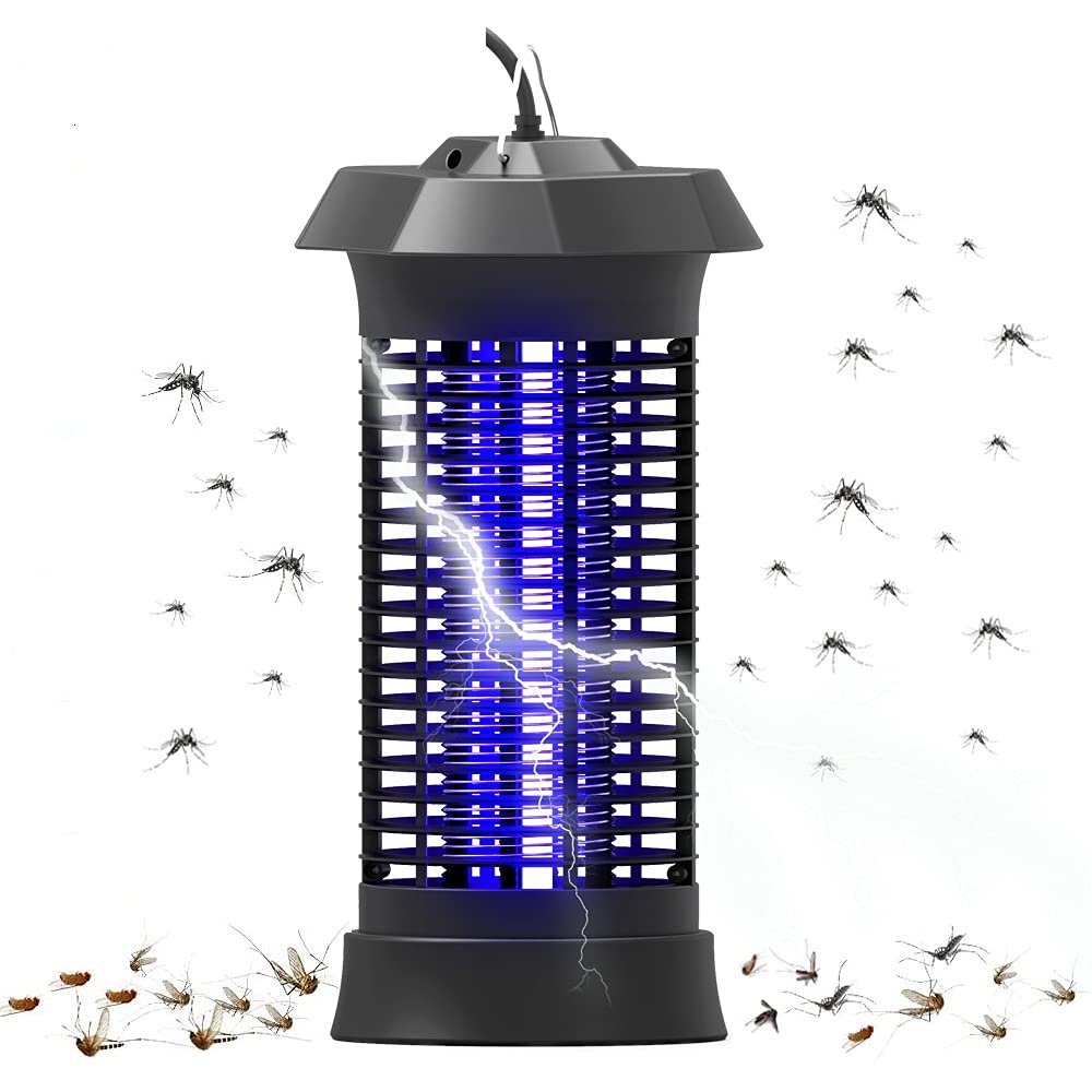 Lambony Mosquito Killer Lamp, Bug Zapper Indoor, 30m² Efficiently Trap Mosquito Quiet Electronic Mosquito Zapper, Mosquito and Flies Killer Trap for Outdoor Indoor, Insect Killer Lamp Easy to Clean