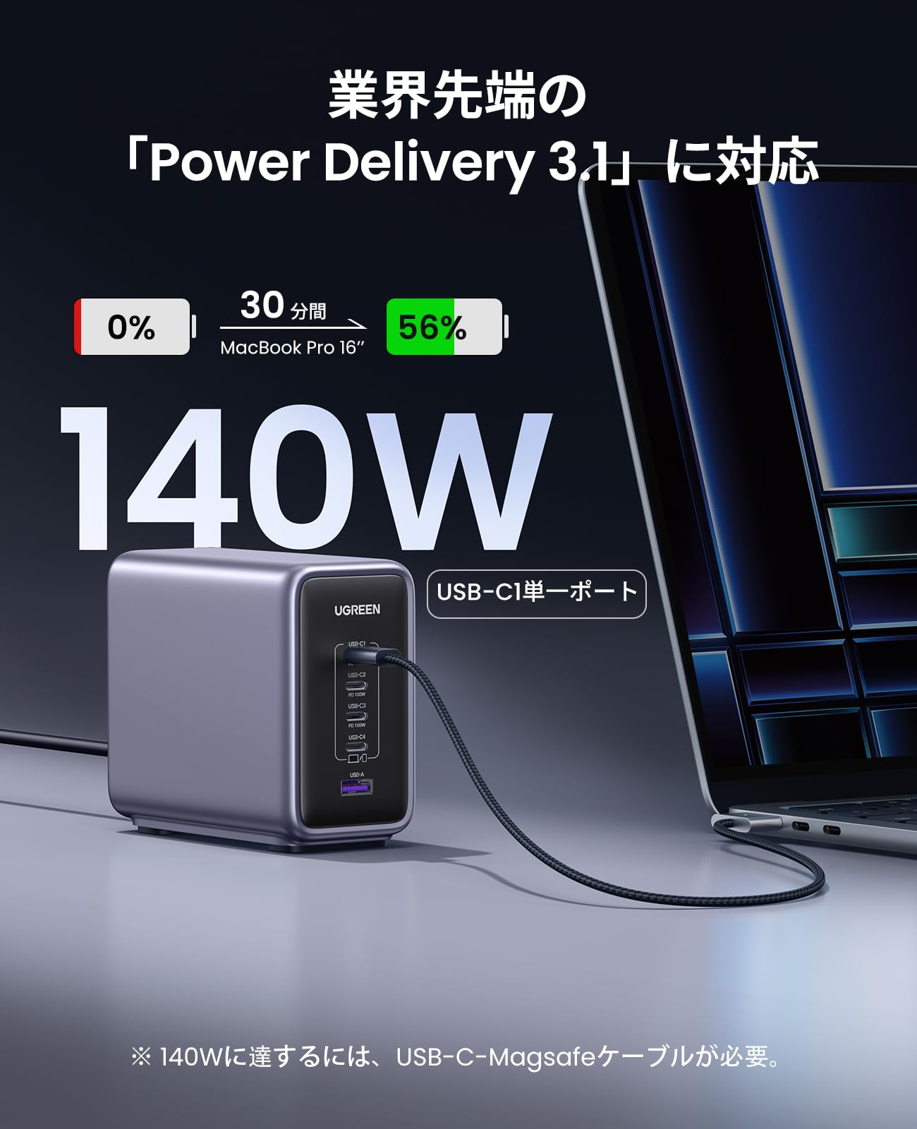 UGREEN - UGREEN Nexode 300W PD3.1対応 5ポート急速充電器 Amazon | UGREEN Nexode 300W 充電器 【バージョンアップ】 PD3