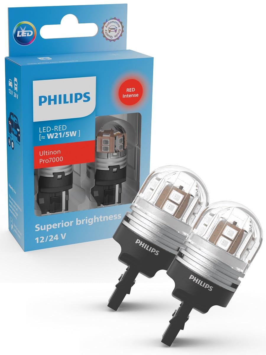 Philips Ultinon Pro7000 LED car signaling bulb (W21/5W red), 12V/24V