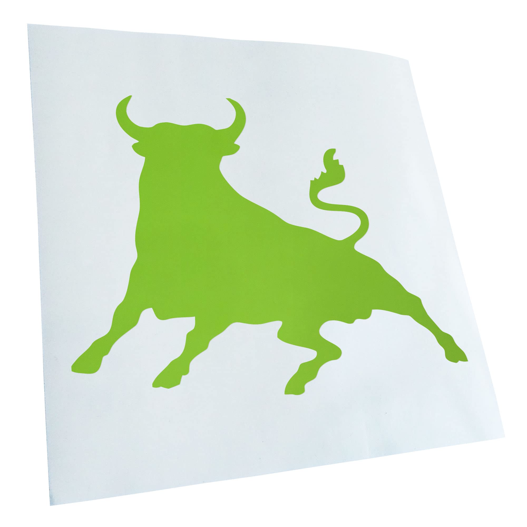 Kiwistar - Car Sticker - Green - 40 x 31 cm Taurus Toro Bull - Rear Window Car Sticker Weatherproof for Car Truck Moped Truck - Sticker Exterior Self-Adhesive Tuning Accessories for Window Vehicle