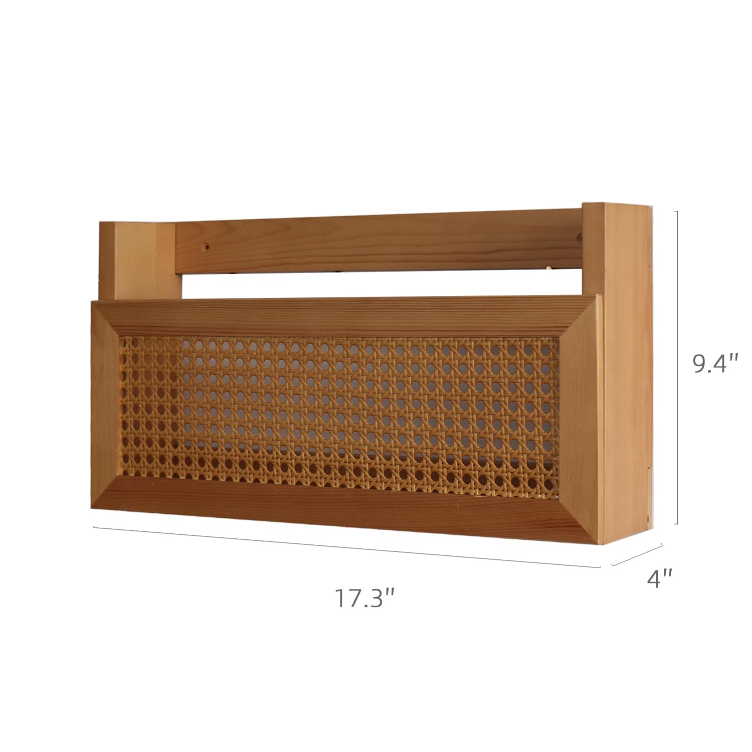 Retro Rattan Magazine Rack - FRIADE -6 Retro Rattan Magazine Rack - FRIADE -6