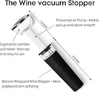 Vista 3 de Beneno Abridor de vino con tapón de silicona a prueba de fugas, sacacorchos de ala premium de aleación de zinc con abrebotellas multifuncional, Negro