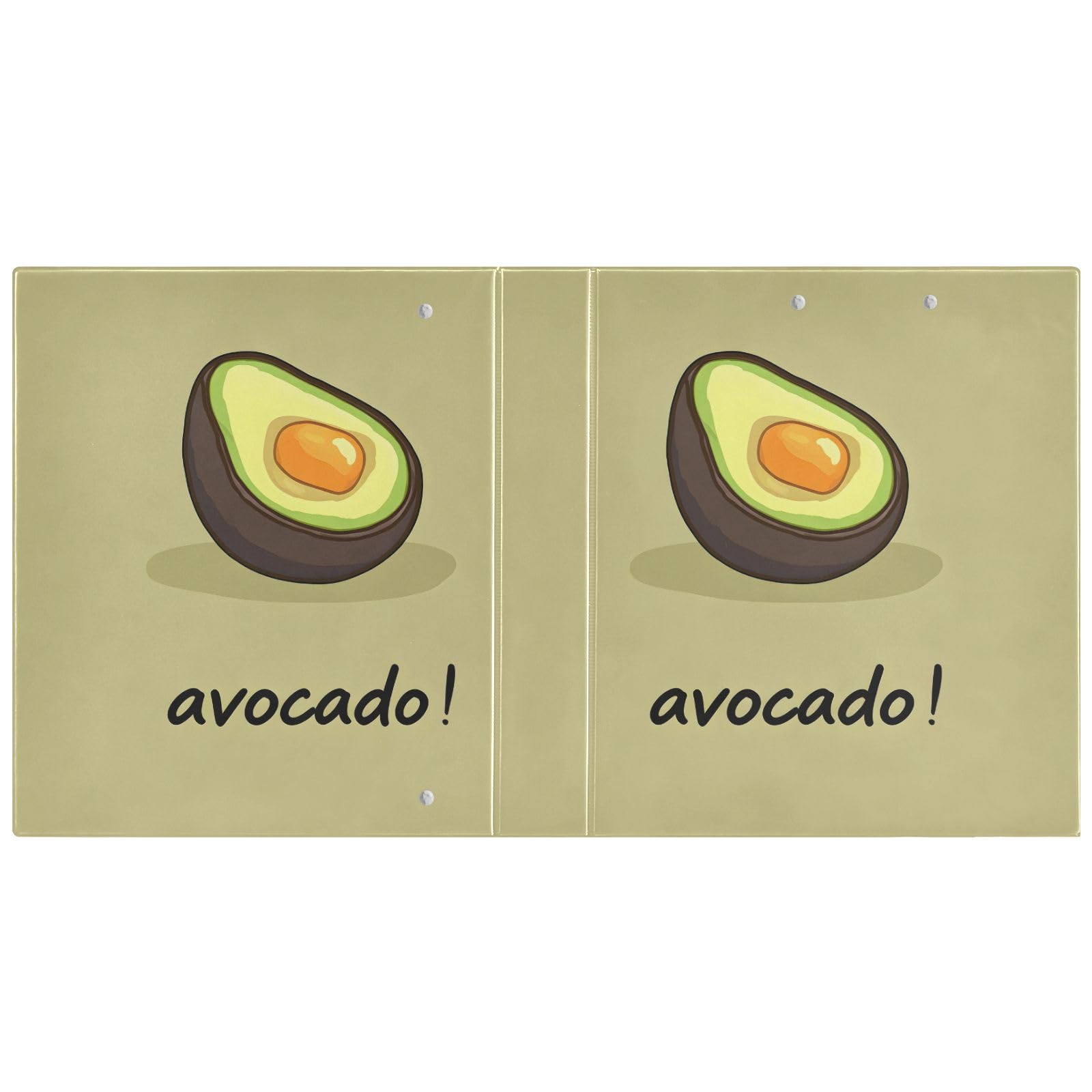 Raccoglitore a 3 anelli color avocado da 3,8 cm, contiene 200 fogli, 3 raccoglitori ad anelli con clip in metallo antiscivolo