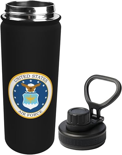 Miniatura 3 de Mark Of The United States Air Force - Botella de agua aislada de acero inoxidable de 18 onzas con tapa de boquilla, botella de agua deportiva para