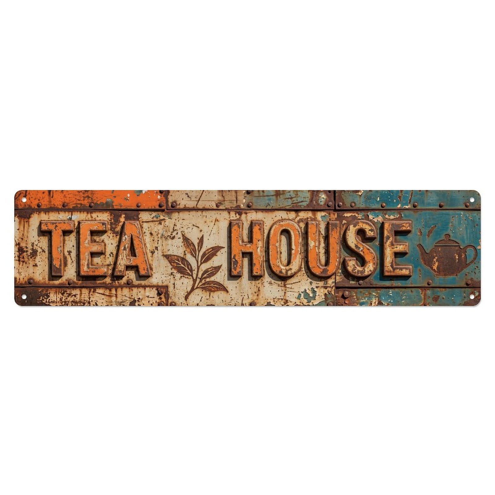 Tea House Rustic Home 1 Metal Tin Sign