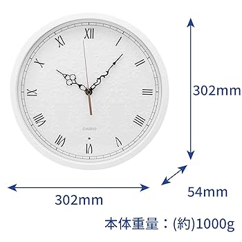 Amazon.co.jp: CASIO(カシオ) 掛け時計 電波時計 白 アナログ