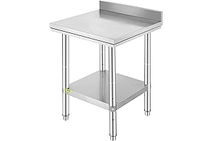 Mophorn Stainless Steel Food Prep Table for Commercial or Home Use