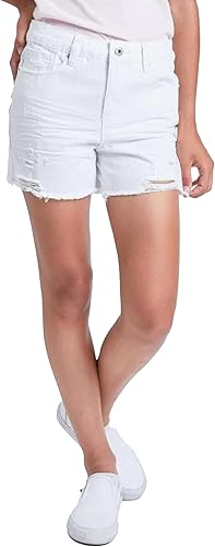 YMI Pantalones cortos híbridos de mezclilla de talle alto para