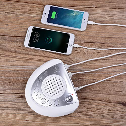 White Noise Machine, Portable Sleep Sound Machine with 8 Calming Natural Sounds,Battery or Adapter Charge Options,Auto-Off Timer,USB Charger, Earphone Jack, Sleep Spa for Home, Office, Nursery - Thumbnail 4