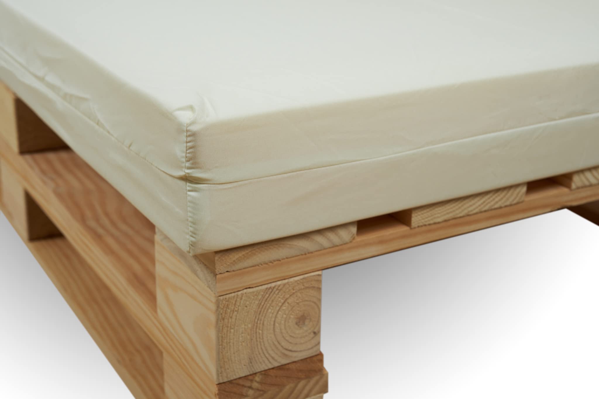 Cojines Microfibra para Sofás de Palets (Beige, 100x60cm, Asiento + Respaldo)