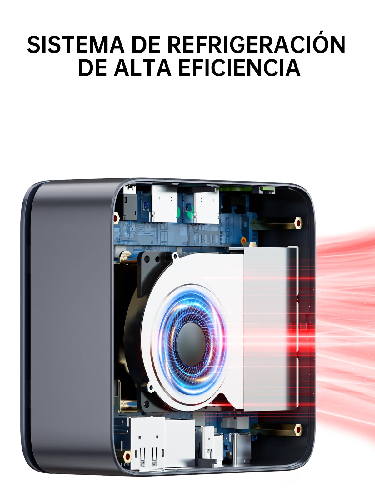 GMKtec Mini PC with Ryzen 5 3500U (beats N150/N95, up to 3.7GHz), 16GB RAM, 256GB M.2 SSD Mini Desktop Computer with 2.5G LAN|Triple 4K Display (HDMI / DP / Type-C), Micro PC for Office/Gaming/Home