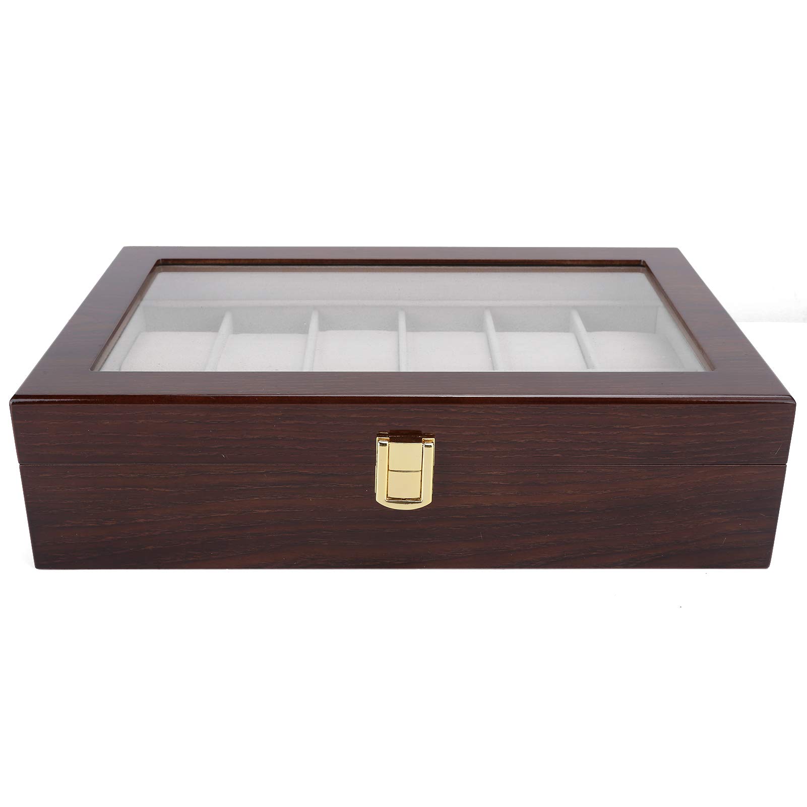 Watch Jewelry Box, Wrist Watch Holder, Rectangular Watch Box, Glass Cover Exquisite 12 Grids Jewelry Case for Wrist Watch Watches Organizer Display (B09G2M17MC) Amazon Price History, Amazon Price Tracker