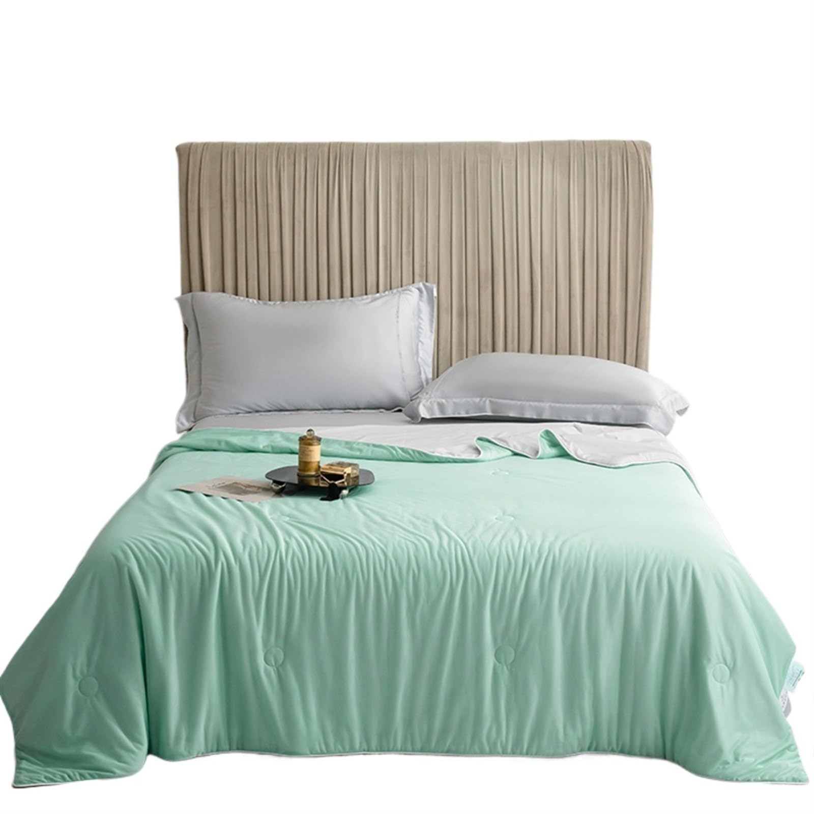 EBzvblxm Cooling Blanket for Summer, Cooling Blanket for Summer Multicolor Multiple Sizes Double Side(Green,200x230 cm)