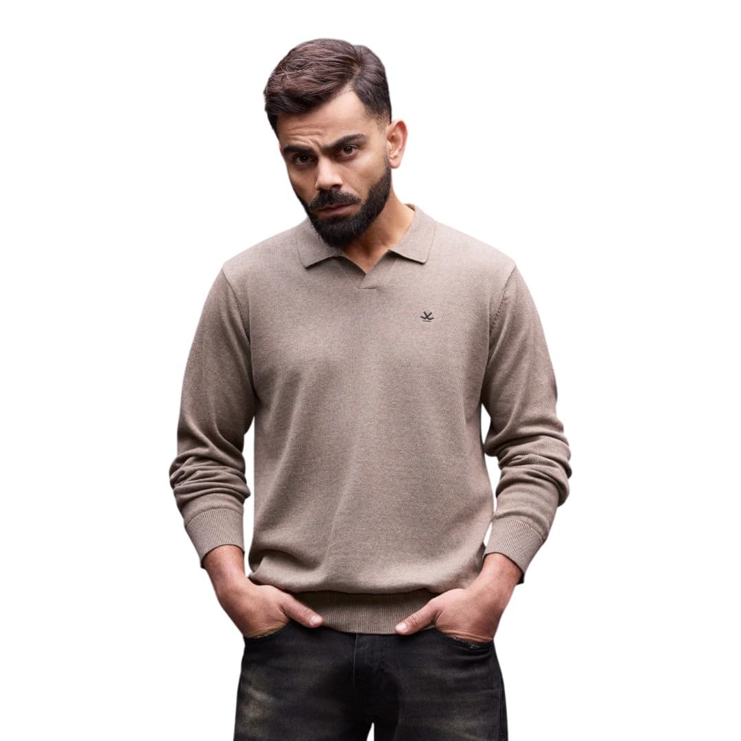 wrogn Men's 100% Cotton Polo T-Shirt | Solid Flat Knit | Slim Fit-picture-20