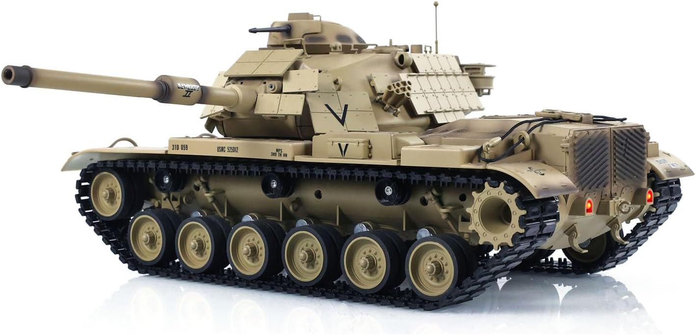TOUCAN RC HOBBY US in Stock Tongde 1/16 RC Battle Tank M60A1 ERA USA BB Infrared Battle Toy RTR 320° Model