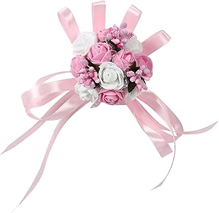 [TOPINCN] ウェディング・ブライダル・ブライズメイド用、手首にストラップできるフラワーコサージュ、9色、明るい花の外観 丁寧な仕事、パーティー、プロムに最適