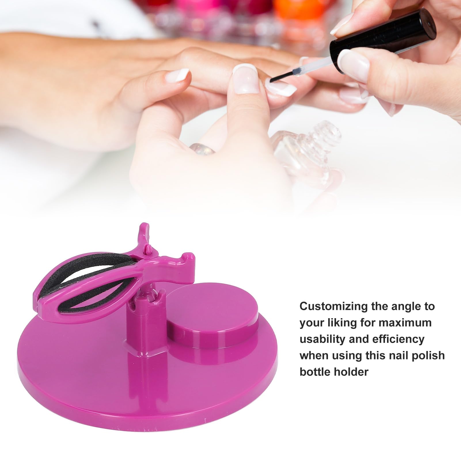 Porte-Bouteille De Vernis à Ongles Rotatif 360° - Support En Silicone - Neuf - 15.5x6 Cm