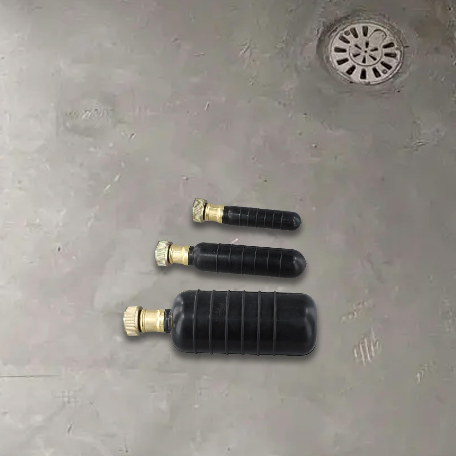 Confezione da 3 kit di vesciche di scarico per tubi di diametro da 1 a 15 cm, kit di vesciche di scarico in gomma per lavandini, docce e scarichi di piscine