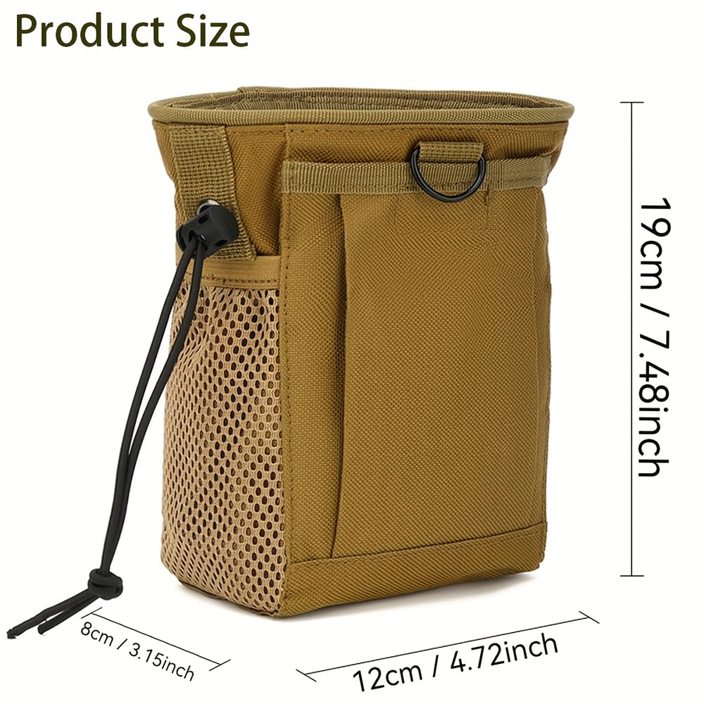 Tactical Molle - Bolsa de basura convertible para airsoft, paintball y caza, bolsa de recuperación de cargador ajustable con anillo en D y Grimlock — view 2