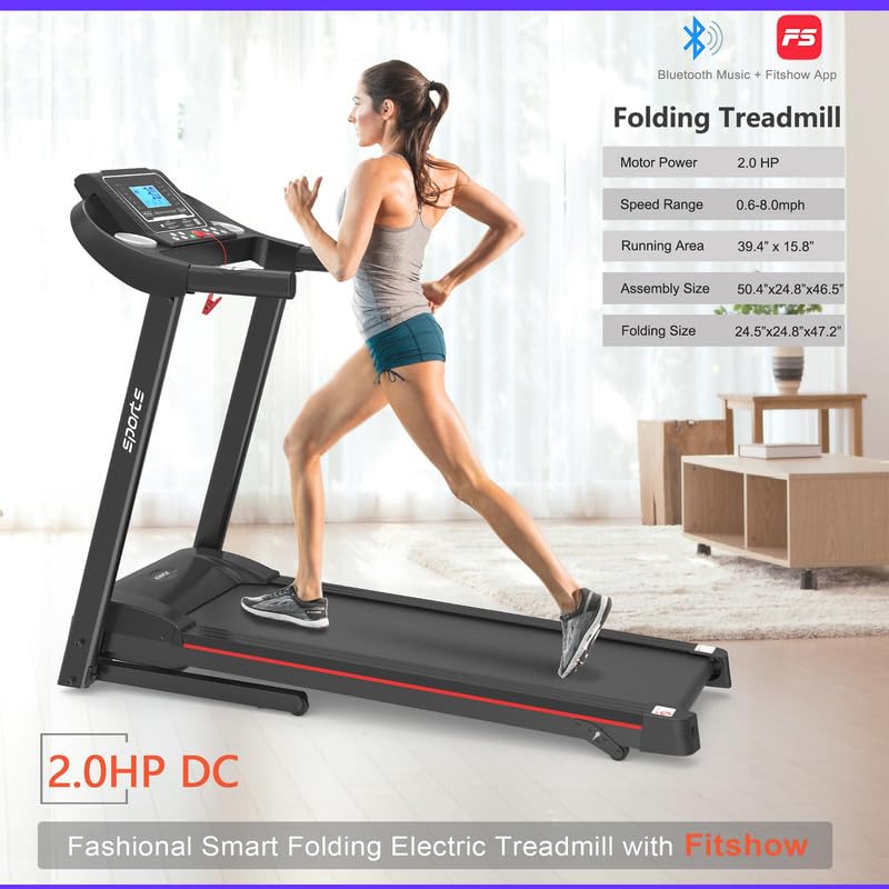 Treadmill con inclinación y plegable para hogar miniatura 6