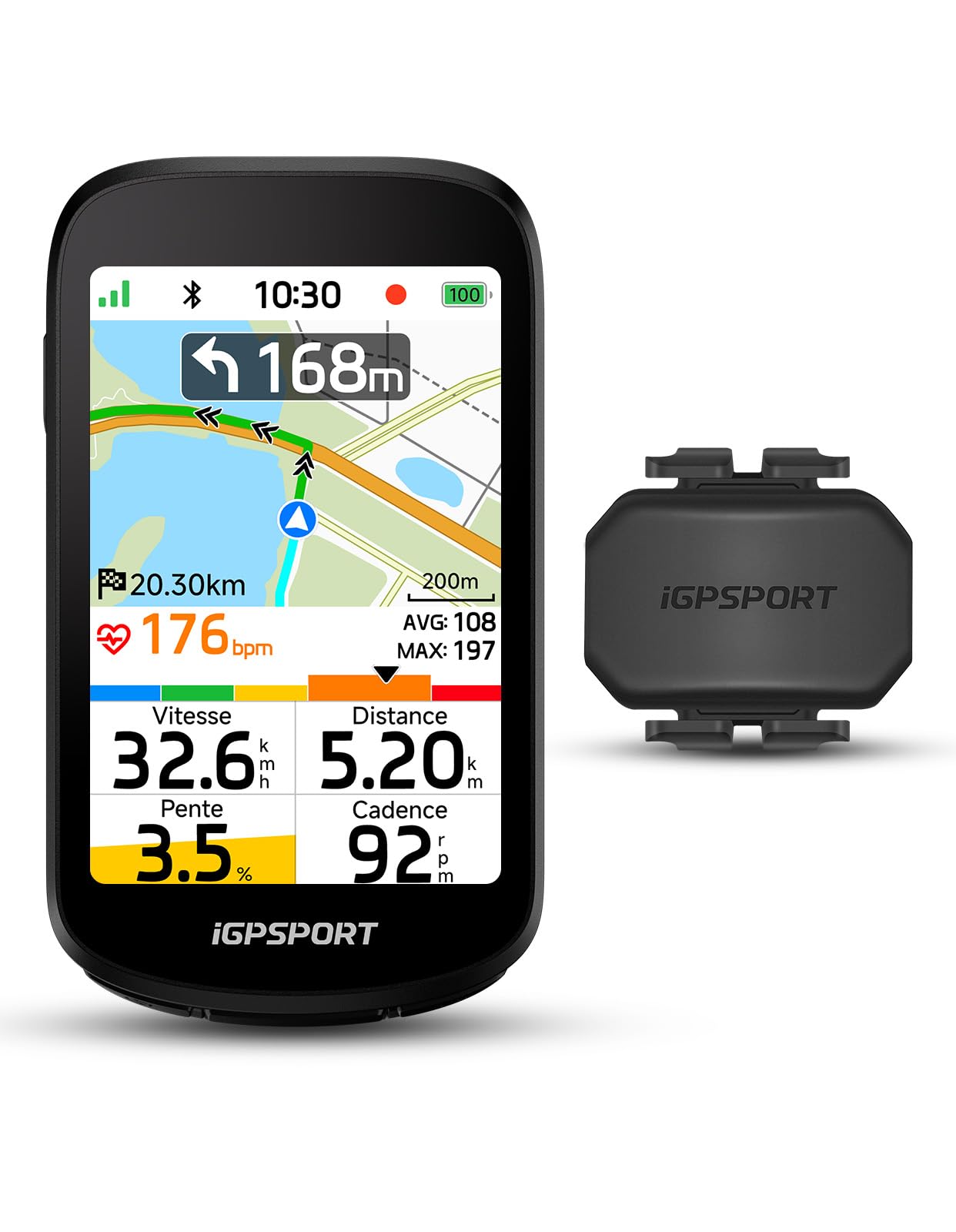 iGPSPORT BSC500 Compteur Velo sans Fil et CAD70 Capteur de Cadence