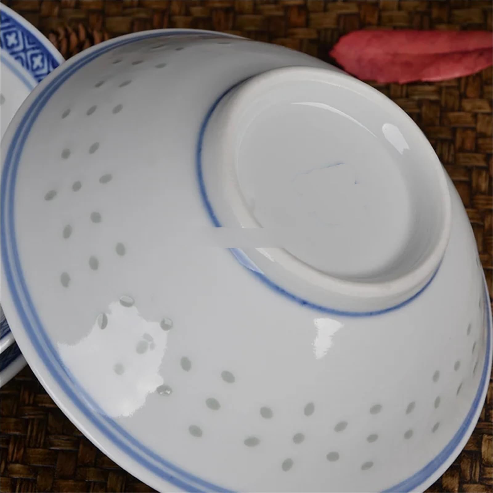 15 cm klasyczna niebieska i biała porcelanowa ceramiczna miska ramen, miska na zupę i ryż do domu i restauracji zastawa obiadowa