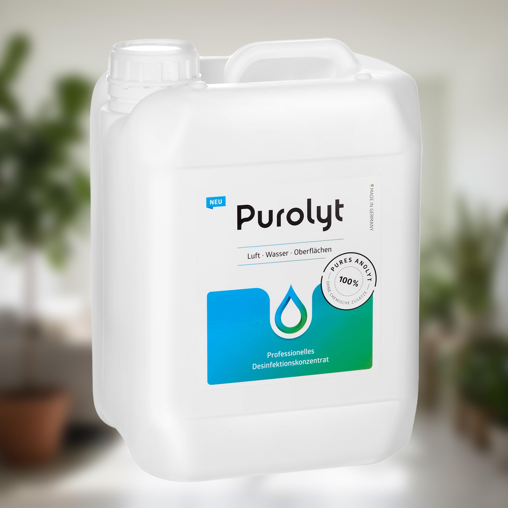 Purolyt Desinfektionskonzentrat 5L mit Pipette und Messbecher – Professionelle, chemiefreie Desinfektion für Luft, Wasser und Oberflächen