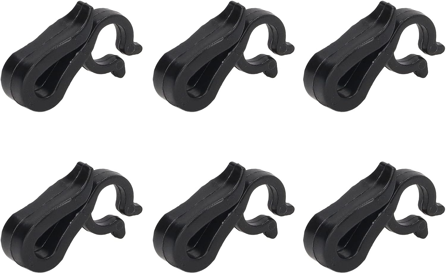 Fdit 120 Pcs Christmas Light Clips, Plastic Outdoor Light Hanging Clips Reusable Gutter Eaves Clips for String Lights Holiday Decoration (Black)