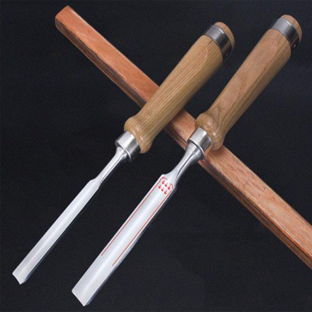 Scalpello per Lavorazione del Legno Scalpello per Legno Scalpello semicircolare Attrezzi per Lavorazione del Legno, Lama in Acciaio al Carbonio Manico in Legno Durev