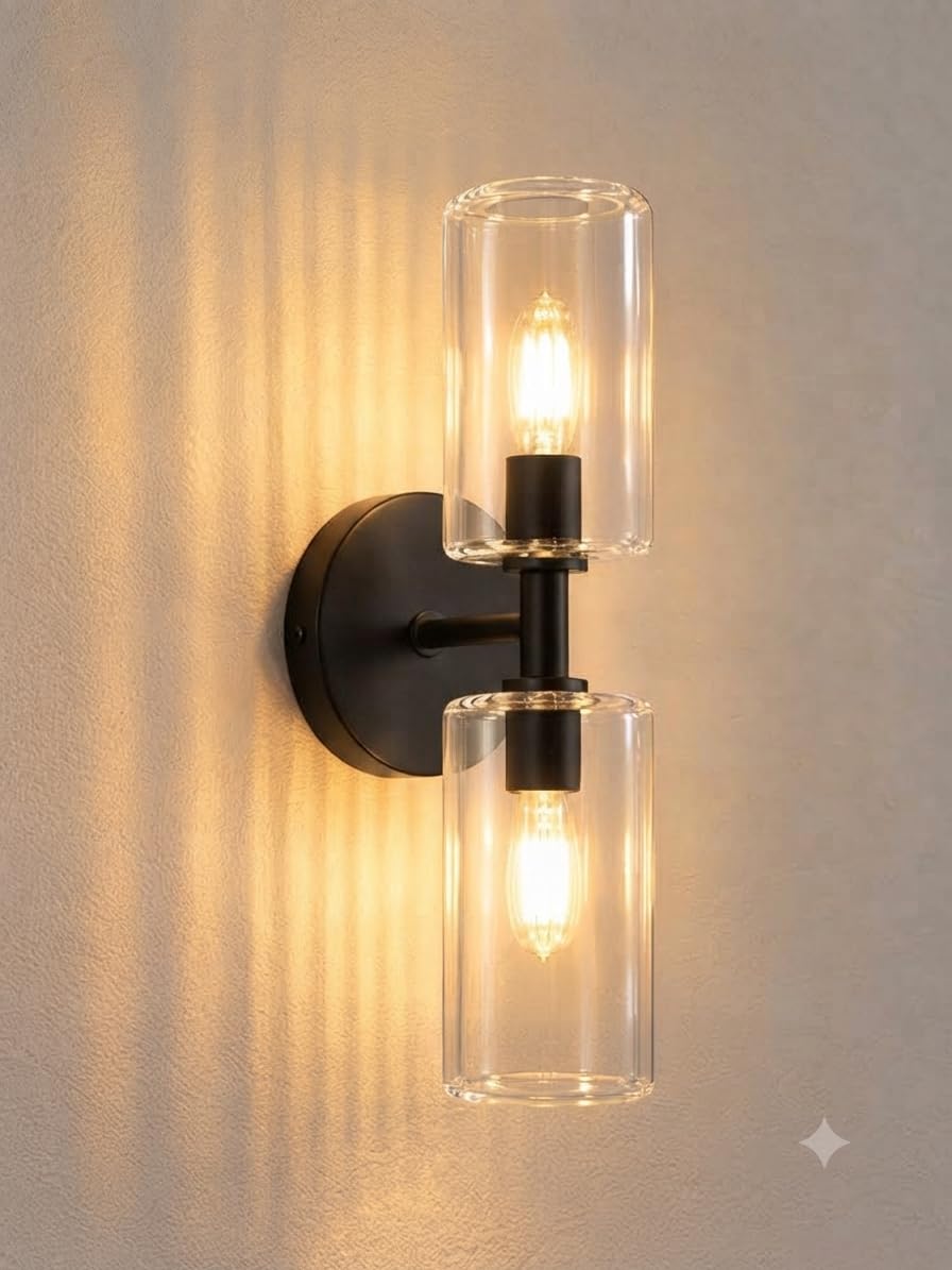 Rose Gold Wall Light - Elegant Crystal Sconce -11