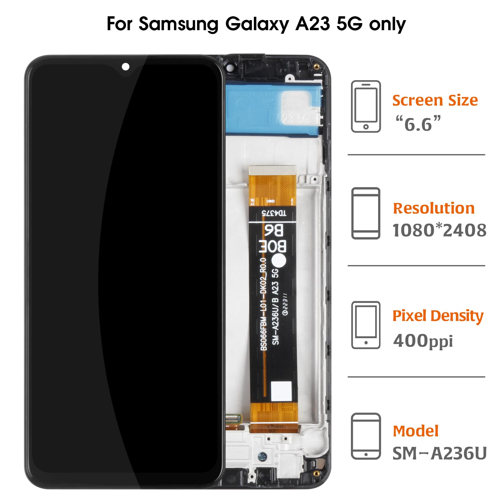 Amazon.com: Olivechard for Samsung Galaxy A23 5G Original LCD