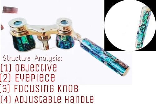 Miniatura 6 de Prismáticos de cristal de ópera hechos a mano con diseño de caja de cuero, regalos para el amor