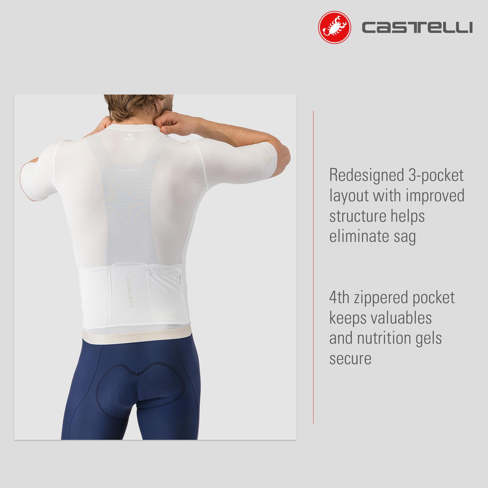 CASTELLI Espresso 2 Jersey da uomo, UPF 30 Performance Cycling Jersey per allenamento con clima caldo, lunghe passeggiate e uso quotidiano su strada