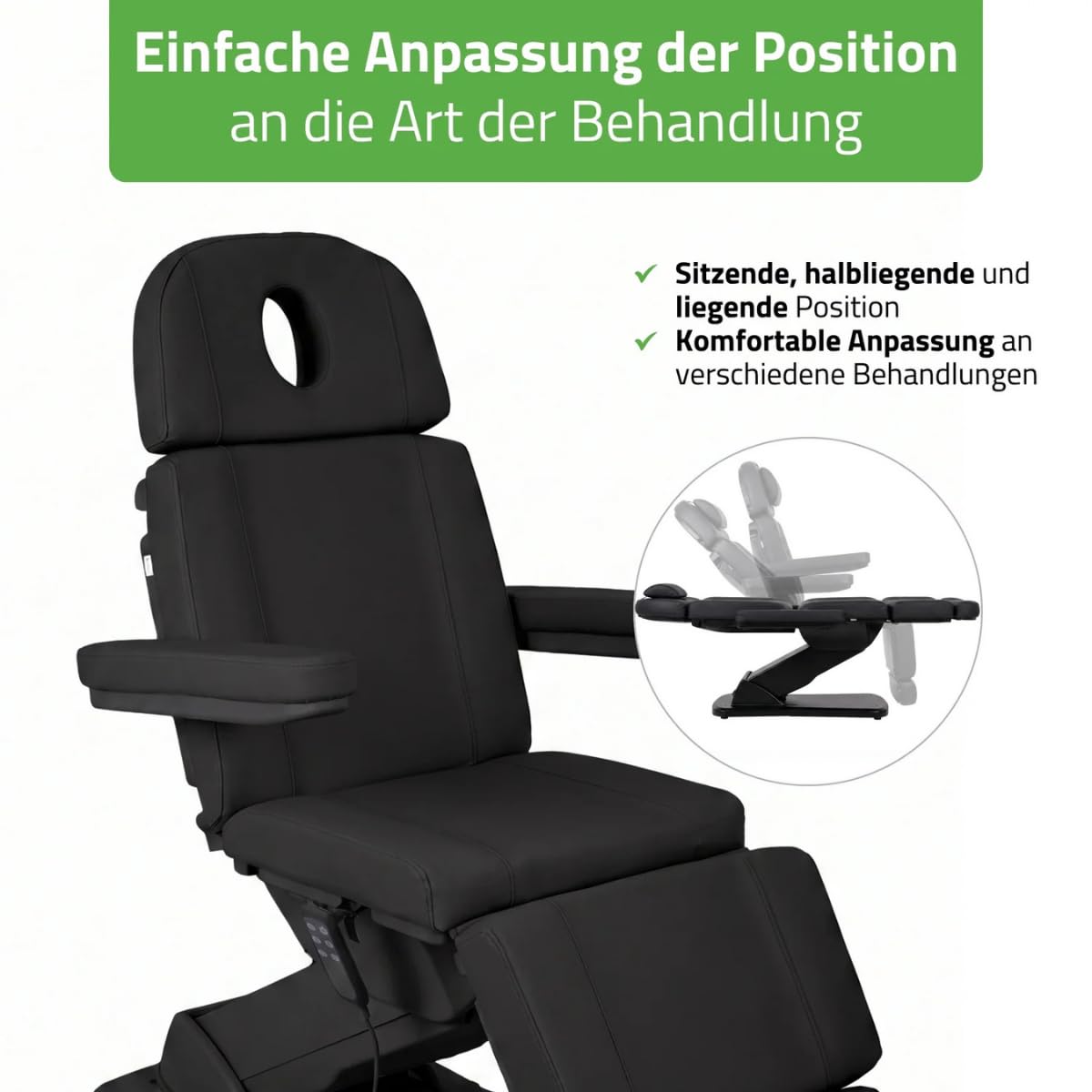 HABYS Kosmetikliege Elektrisch 5-Zonen Tavia (Schwarz)