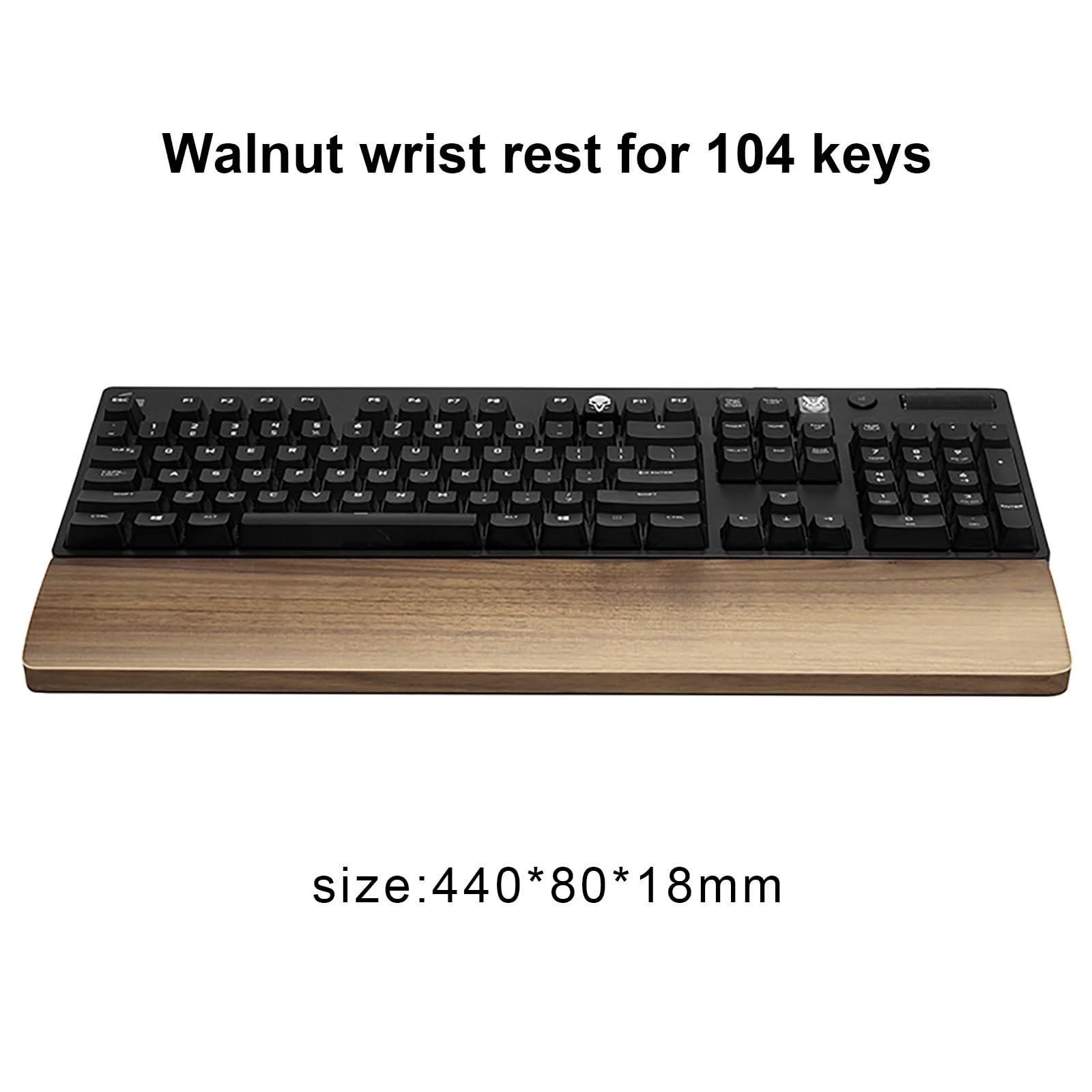 Reposes-Poignets Repose-poignet ergonomique en bois de noyer for clavier et bureau jeu(104 key(440 * 80 * 18mm))