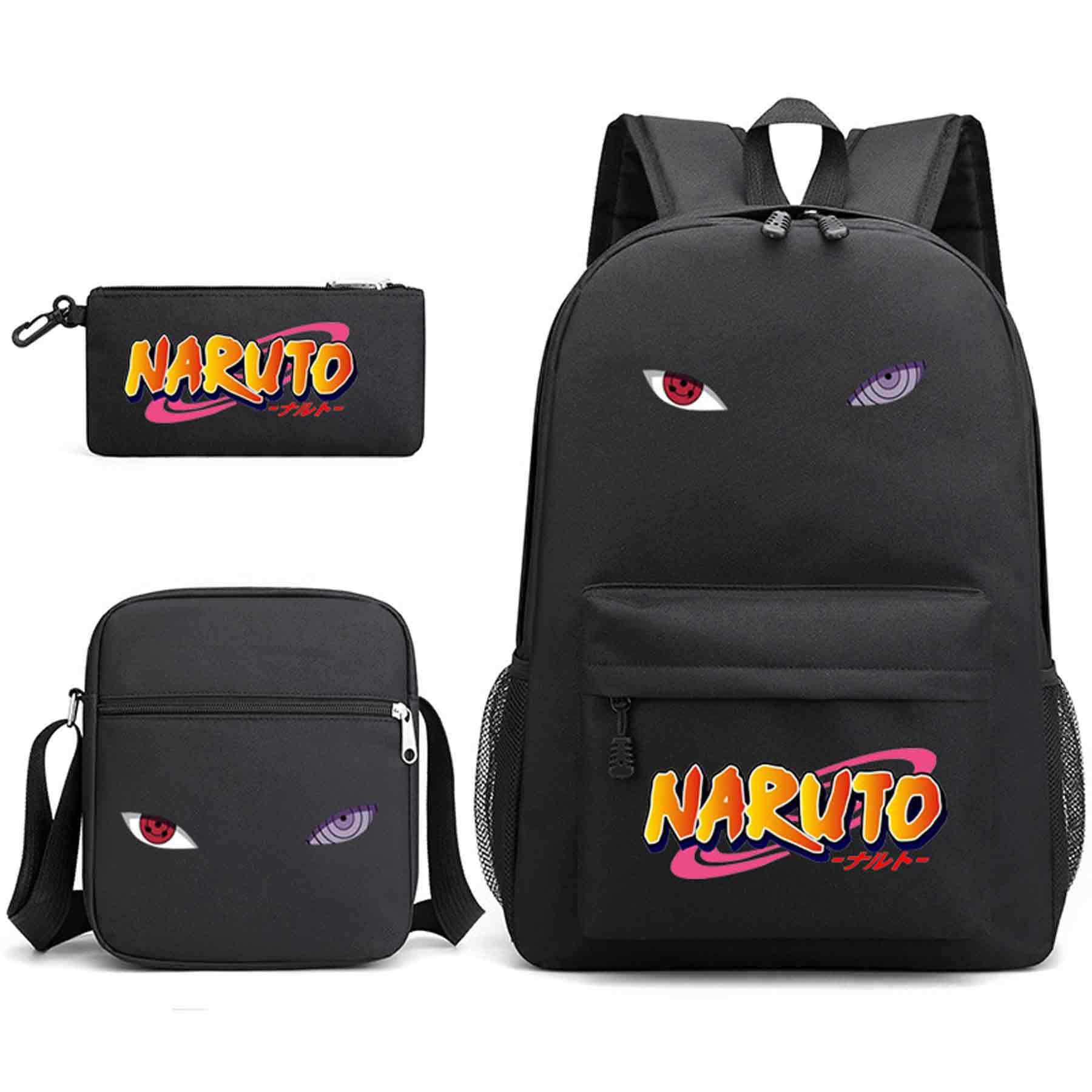 Sac d'école 40 x 30 x 16 cm Ensemble 3 pièces sac à dos sac à bandoulière trousse à crayons Sac imperméable sur le thème des anime grande capacité robuste et durable
