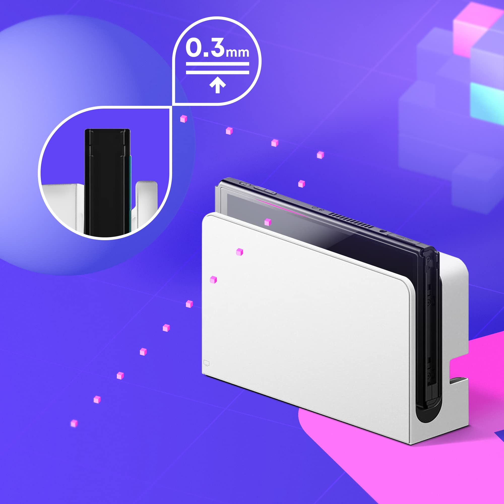 Ochrona ekranu Switch OLED – szkło hartowane, ochrona przed niebieskim światłem kompatybilna z Nintendo Switch, folia ochronna na wyświetlacz – odporna na zarysowania i zarysowania