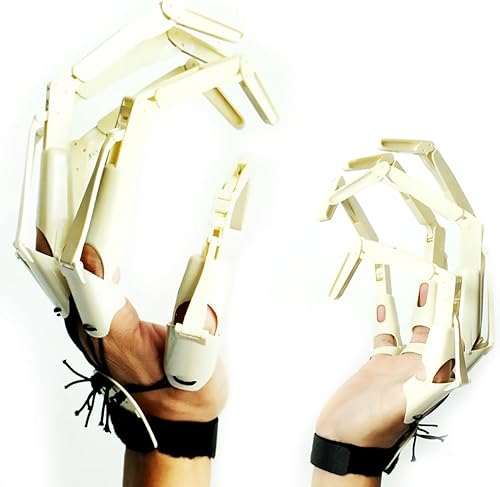 Guantes de Halloween, dedos de calavera articulados, extensiones de dedos articulados, un par de garras de diablo de Halloween, Color de hueso