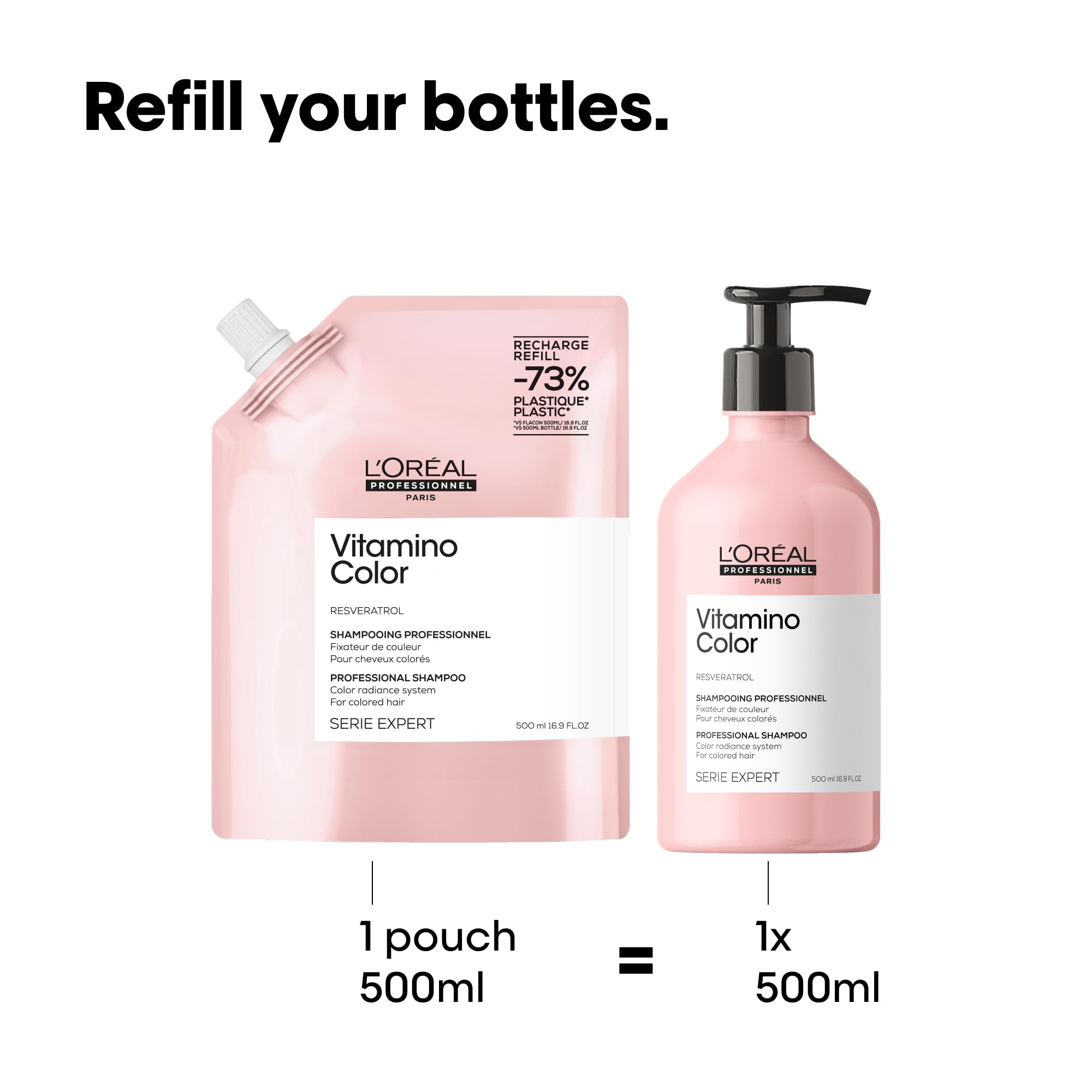 L'Oreal Professionnel Paris Vitamino Color Shampoo - Protects & Preserves Hair Color, Prevents Damage, Adds Vibrancy & Enhances Shine