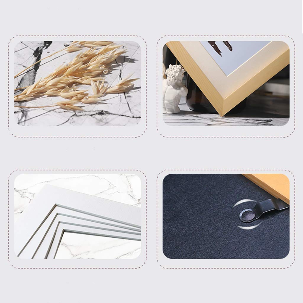 Ramki ścienne i stojące Wood Picture Frame dla 7 zdjęć Indywidualne zdjęcie Kolaż Multi Apperture Frames Photo Ramka na ścianie i domu, 3 kolory Zestawy ramek do zdjęć w różnych rozmiarach(B)