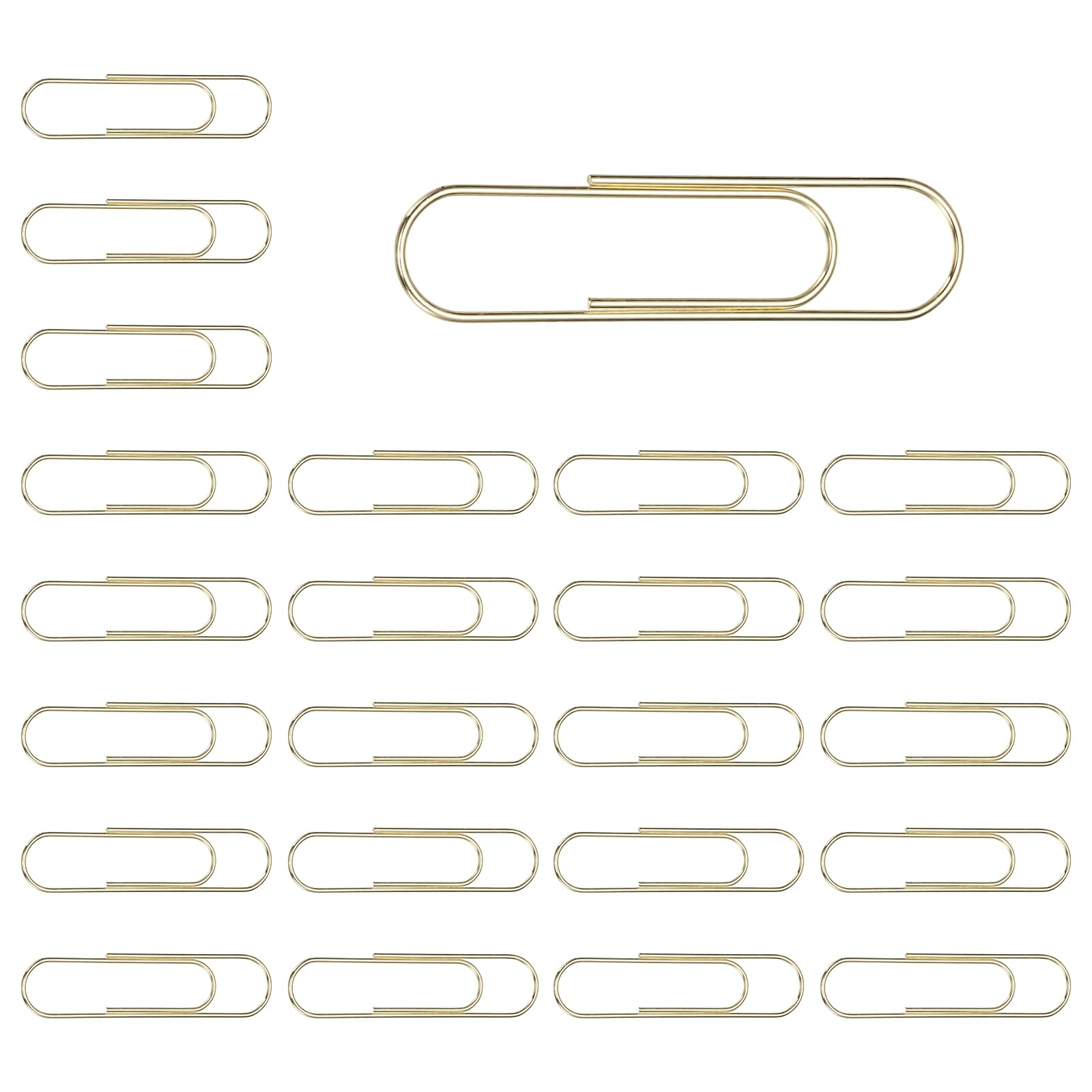 PATIKIL 24 Pcs Pin Shape Paper Clip, 10.5x2.5 cm Large Pin Paper Clip Cute Metal Planner Bookmarks Decorative Clamps Holders for Document Office Home, Gold