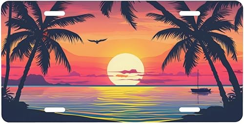 Miniatura 24 de Placa de matrícula retro Daisy, placa de matrícula delantera decorativa para el auto, placas de matrícula novedosas de aluminio, etiqueta de