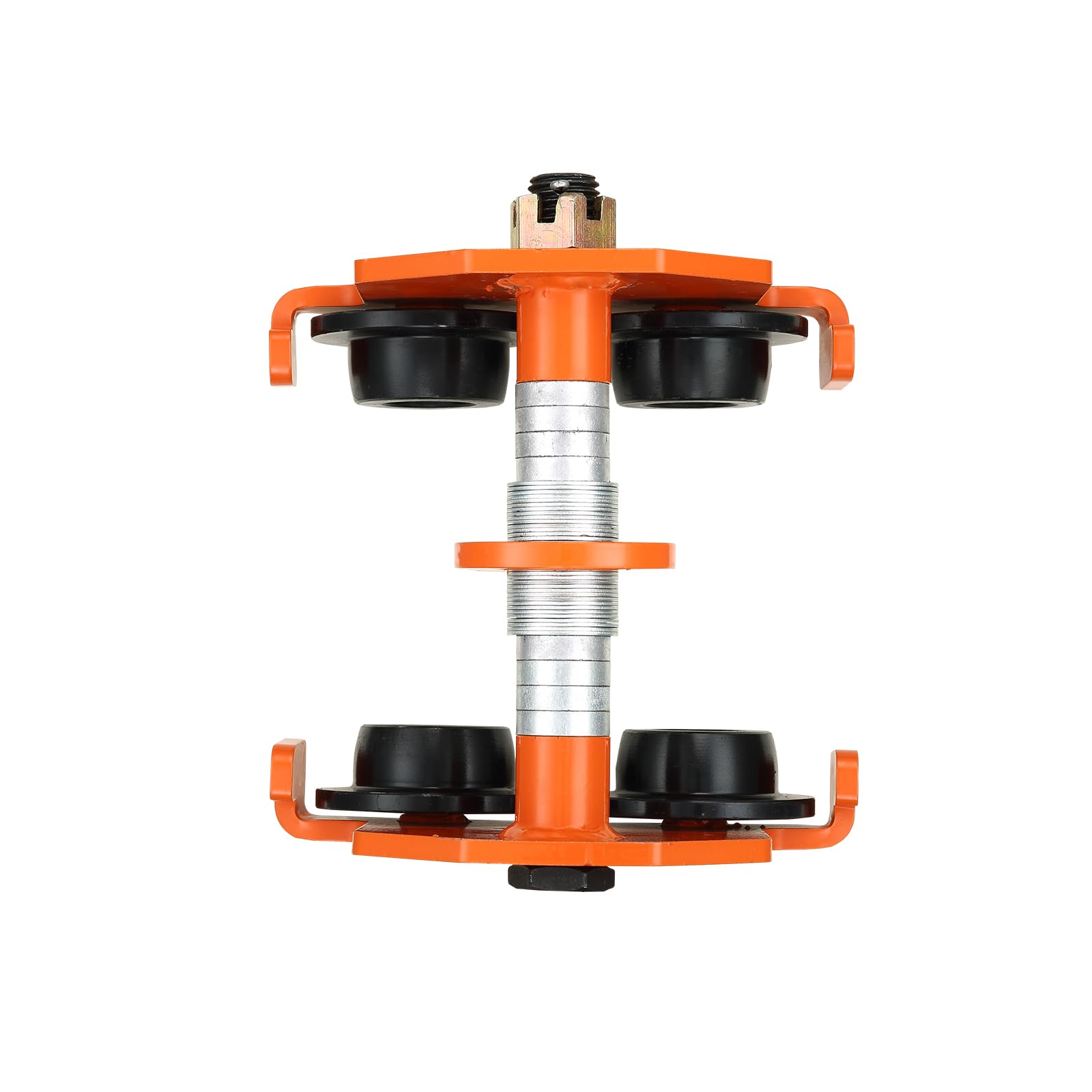 VEVOR Laufkatze 3Tonnen Tragfähigkeit Hallenkran 63,5-203,2mm Einstellbare Breite Kran 300x295x308mm Rollfahrwerk Doppelrad-Design Handfahrwerk für I- und H-Trägern Hallenkran Ladekran