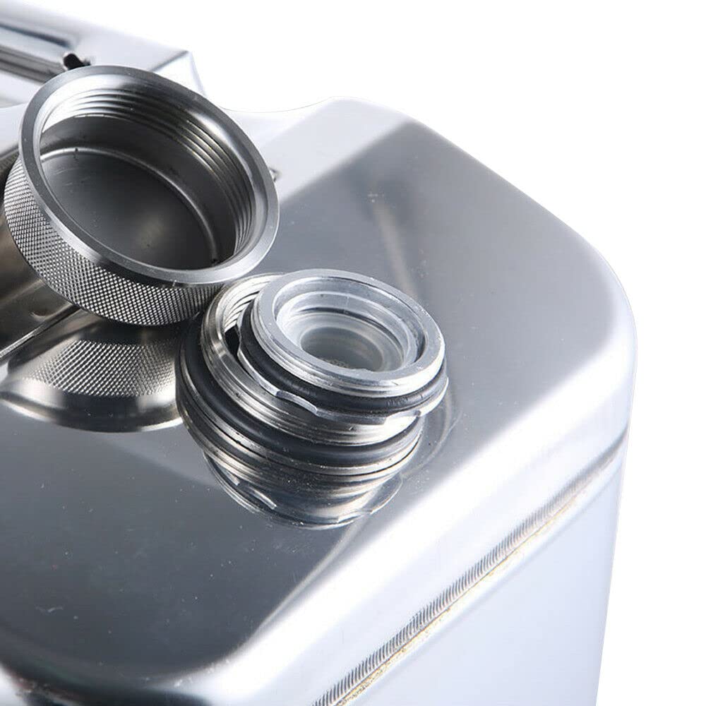 Tanica per benzina in acciaio inox da 10 l, serbatoio del carburante diesel, serbatoio per carburante, serbatoio di riserva, serbatoio di ricambio con tubo
